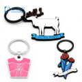 Unique design custom shaped metal nickel plating enamel glitter color filled kawaii horse unicorn keychain